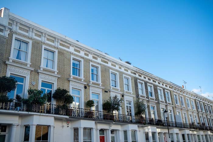 The beautiful architecture of Kensington in London, UK