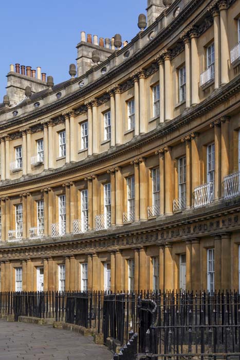 The Circus in the City of Bath, the largest city in the county of Somerset, England.